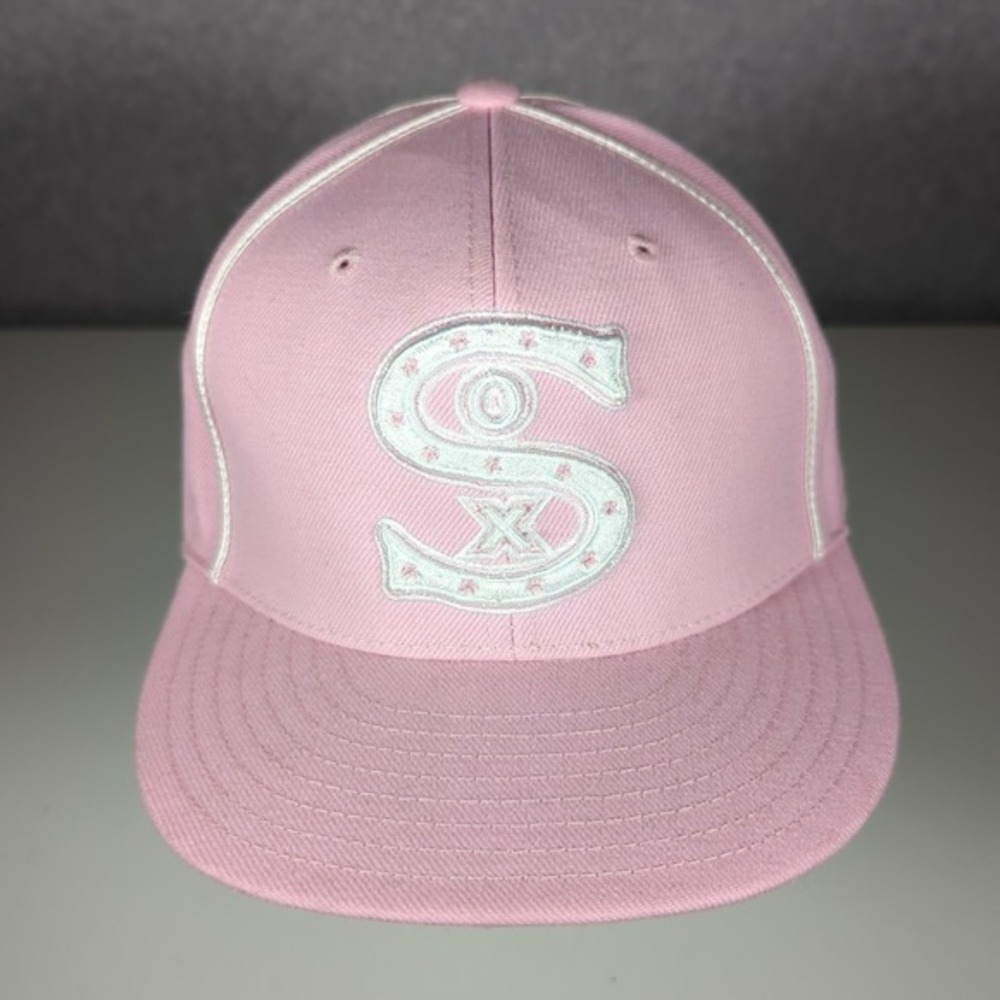 Chicago White Sox MLB‎ Fitted Hat Cap 7 1/2 American Needle Pink  Wool